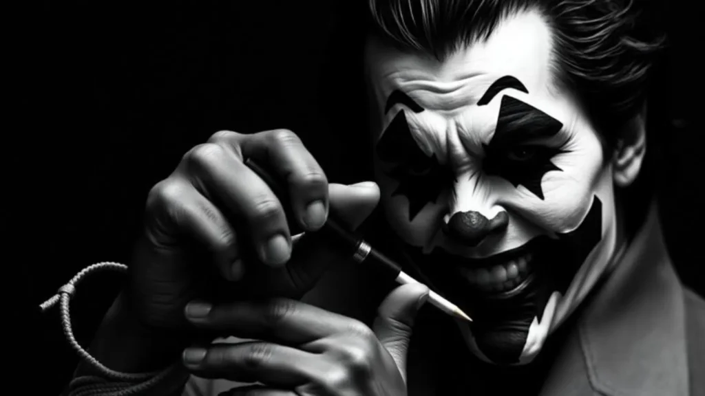 joker black and white