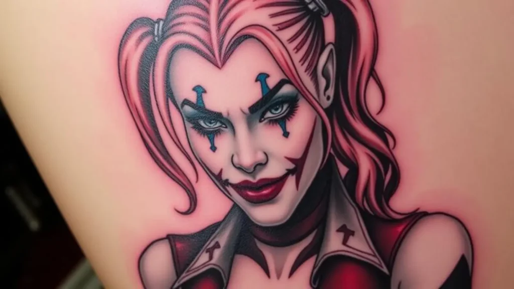 joker harley quinn tattoo